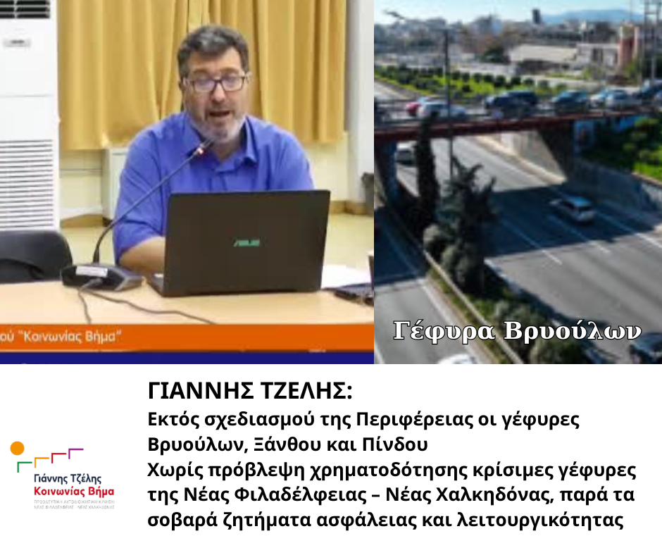 Γιάννης Τζέλης: Εκτός σχεδιασμού της Περιφέρειας οι γέφυρες Βρυούλων, Ξάνθου και Πίνδου